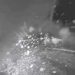 High pressure rotating jets cleaning inside a wheelie bin